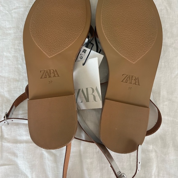 Zara Silver Sandals NWT size 37 - Picture 3 of 3